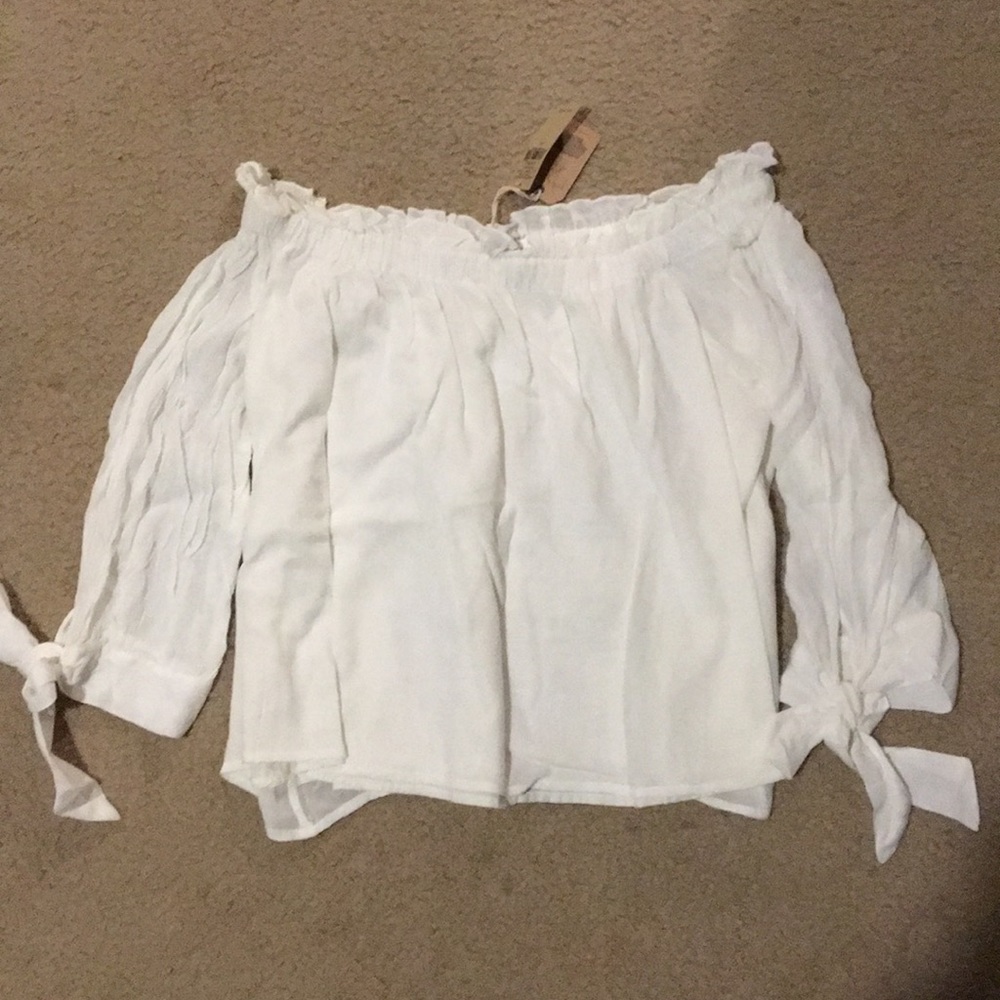American Eagle off the shoulder top.